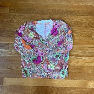 Colorful Button-Up Sweater